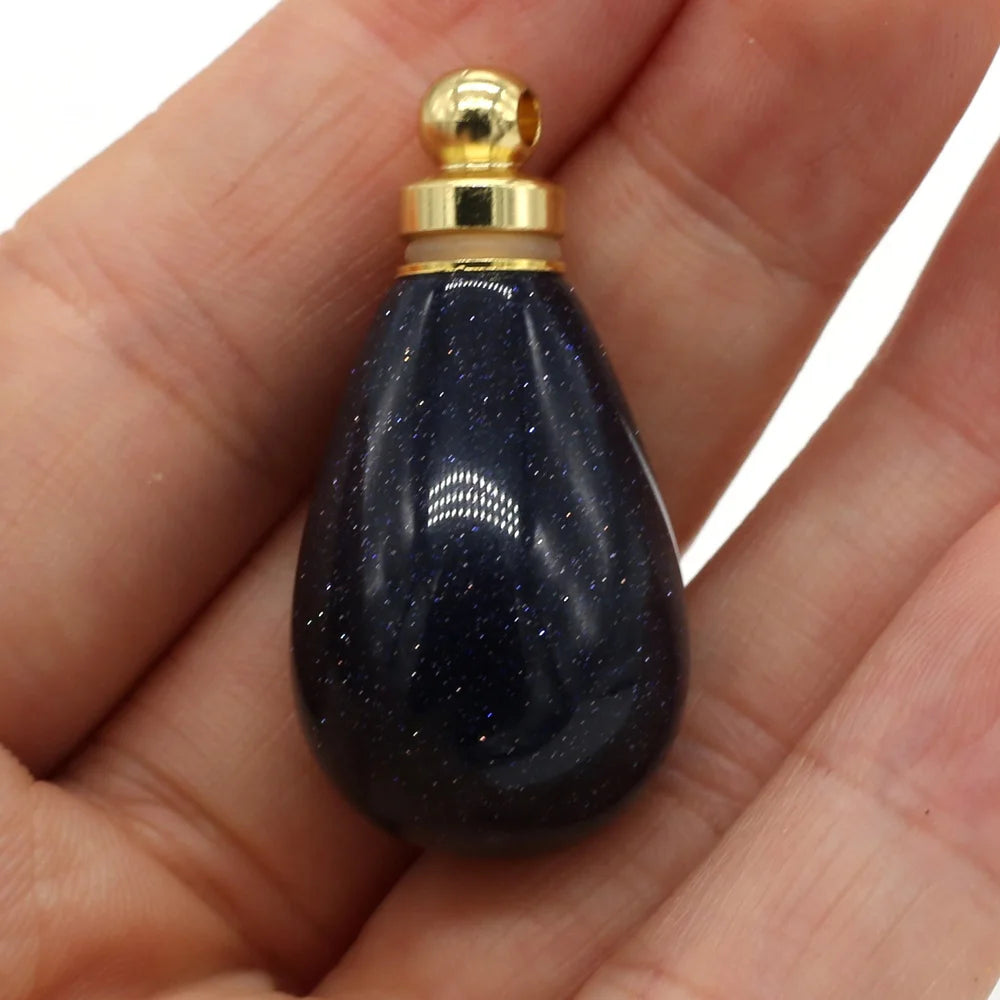 Natural Gemstone Essential Oil Diffuser Pendant – Crystal Agate Perfume Bottle Charms - Image 7