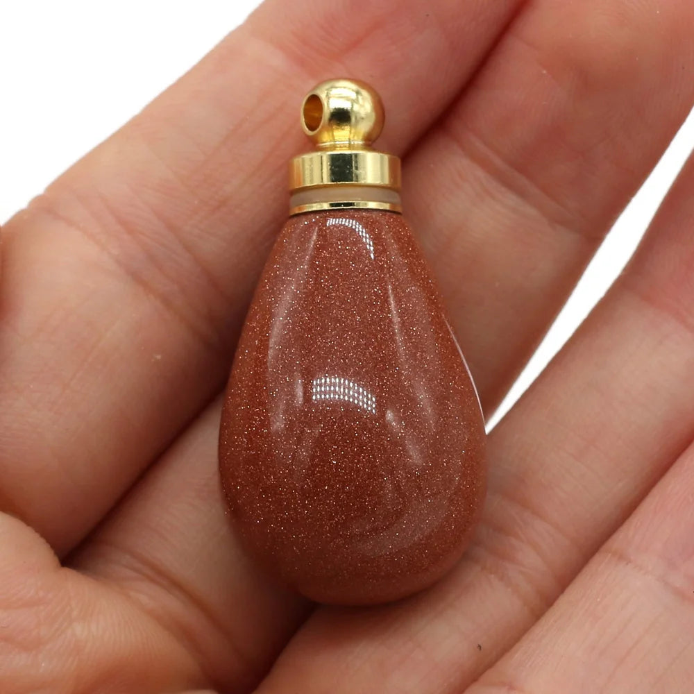 Natural Gemstone Essential Oil Diffuser Pendant – Crystal Agate Perfume Bottle Charms - Image 8