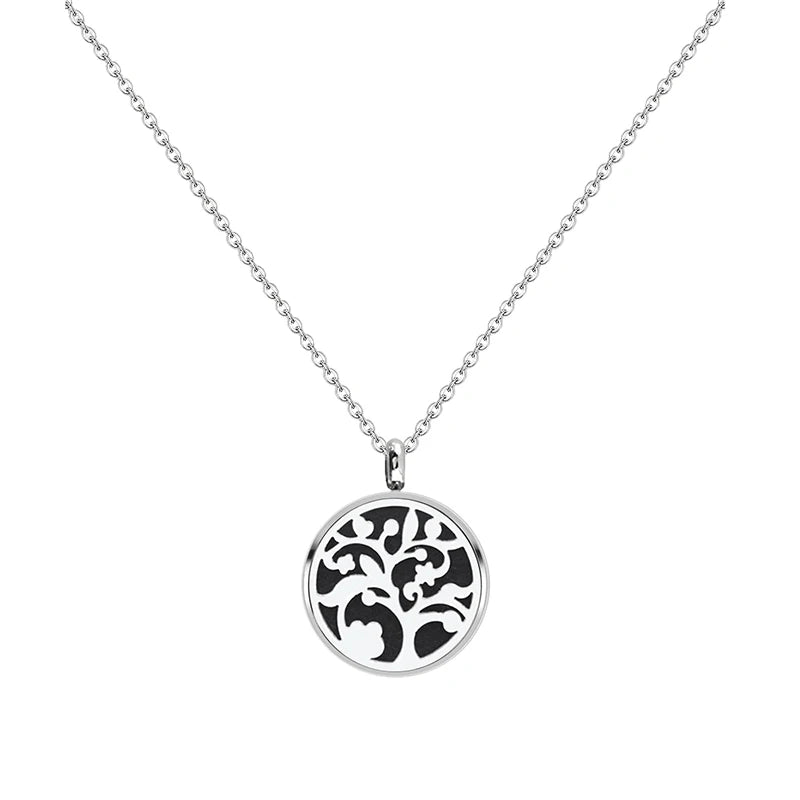 12mm Stainless Steel Aroma Locket Necklace – Essential Oil Diffuser Pendant Jewelry - Image 12