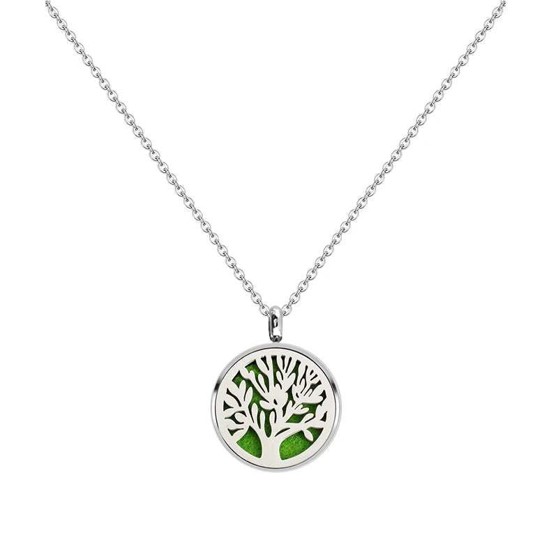12mm Stainless Steel Aroma Locket Necklace – Essential Oil Diffuser Pendant Jewelry - Image 19