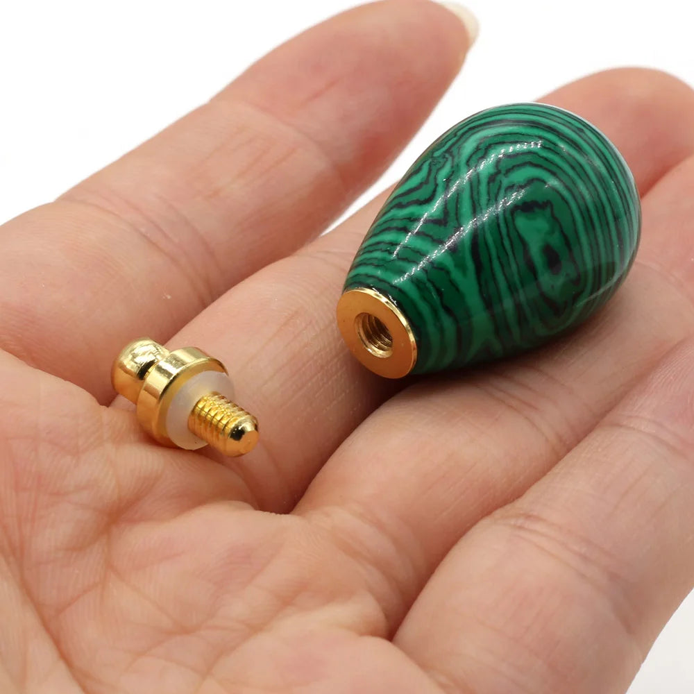 Natural Gemstone Essential Oil Diffuser Pendant – Crystal Agate Perfume Bottle Charms