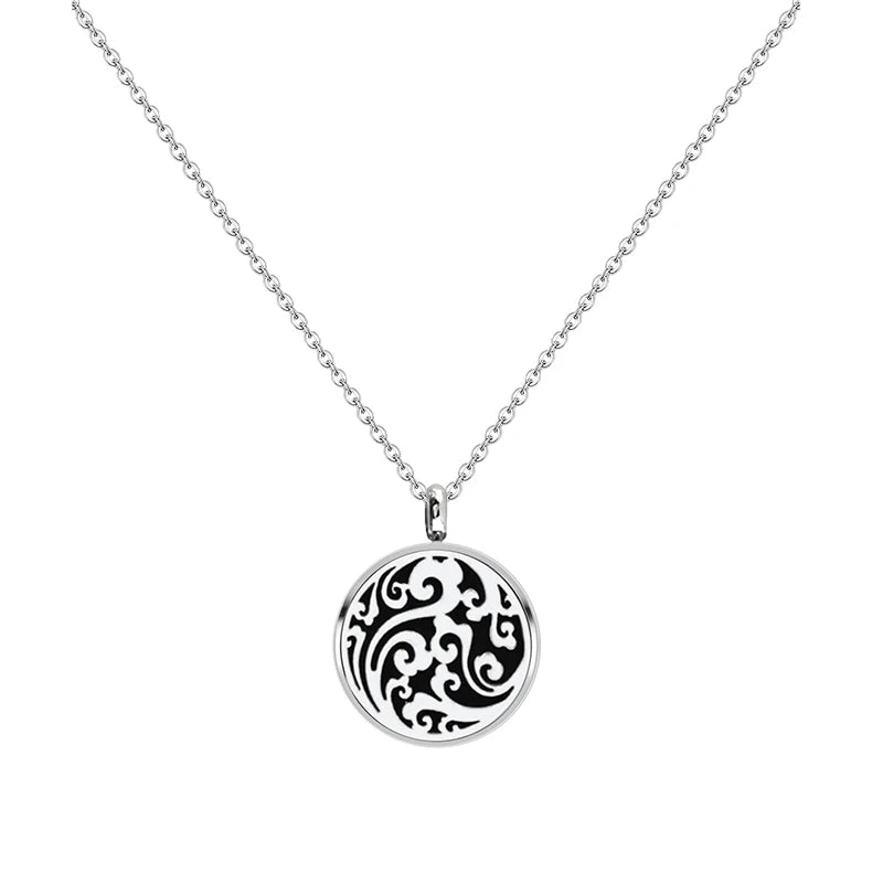 12mm Stainless Steel Aroma Locket Necklace – Essential Oil Diffuser Pendant Jewelry - Image 7