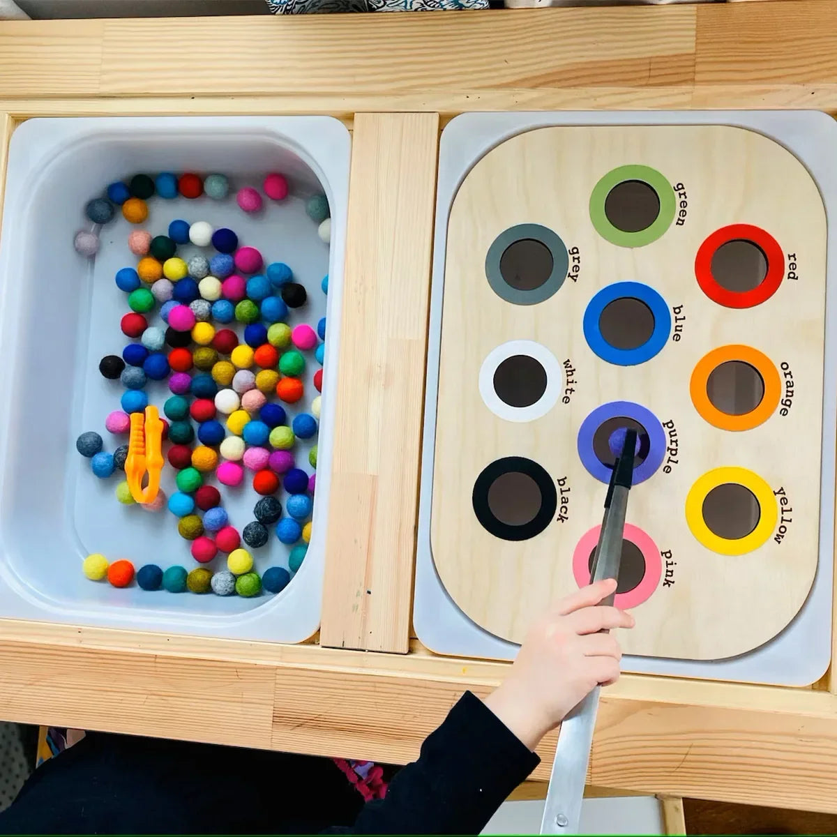 Children's Sensory Tray Table - Color Hairball Game - Image 2