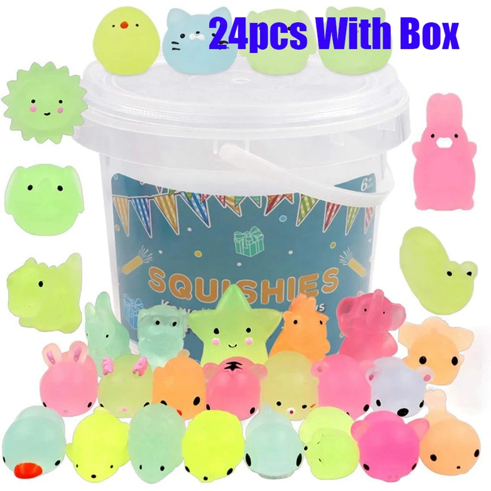 Kawaii Animals Squishies - 12/36PCS Glow in the Dark Stress Relief Toys - Image 10