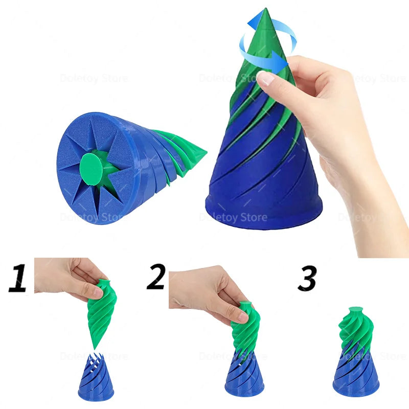3D Printed Spiral Cone Toy - Image 3