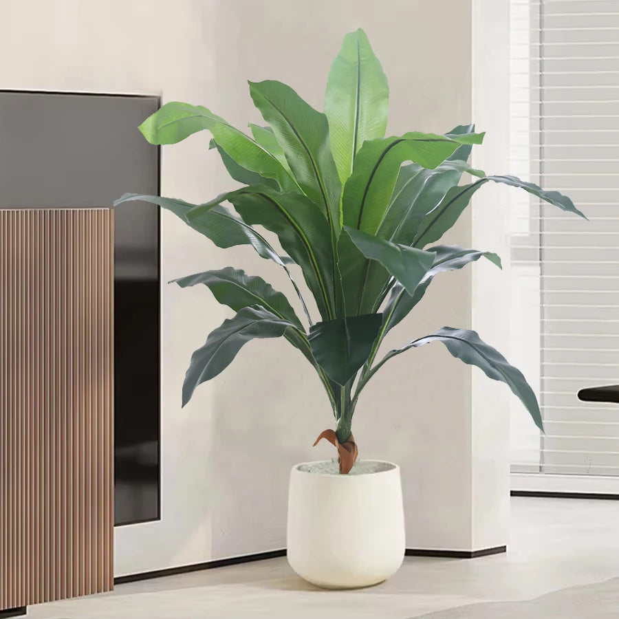 Large Artificial Tropical Banana Leaf Plant – Real Touch Faux Palm for Home, Garden & Event Decor - Image 2