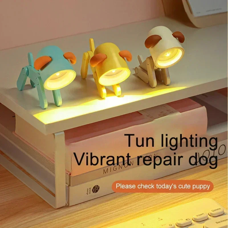 Mini LED Night Light – Foldable Dog & Deer Desk Lamp for Kids' Room & Holiday Decor - Image 3