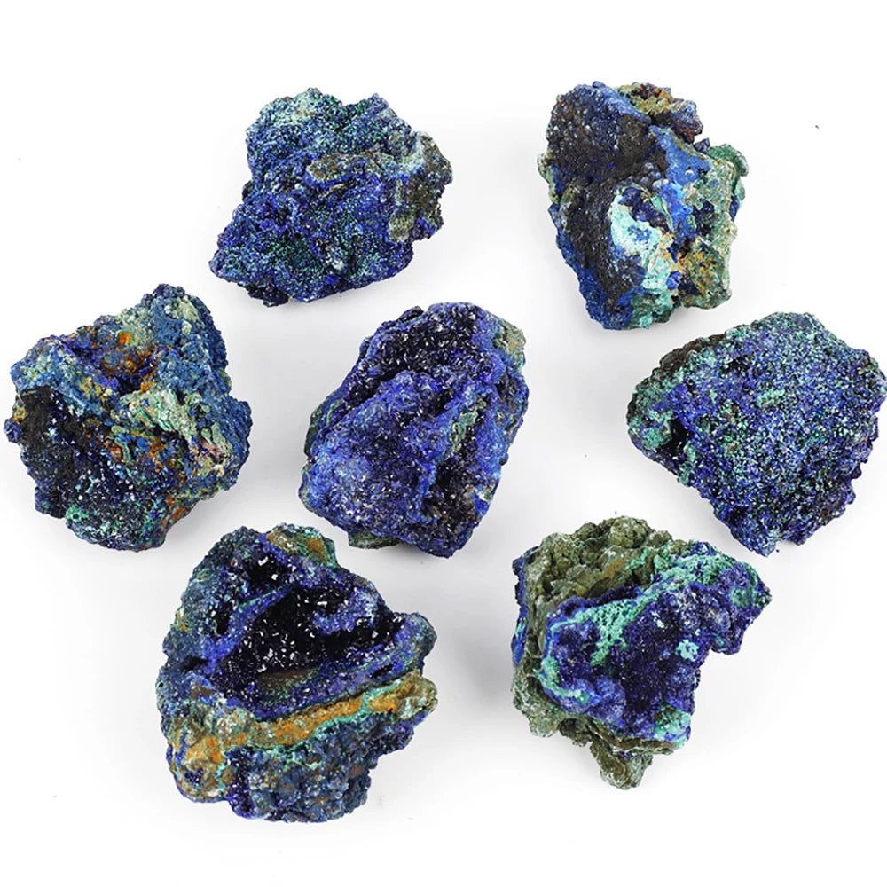 Natural Azurite Malachite Symbiotic Stone – Geode Crystal Specimen for Reiki Healing & Decorative Collectibles - Image 7