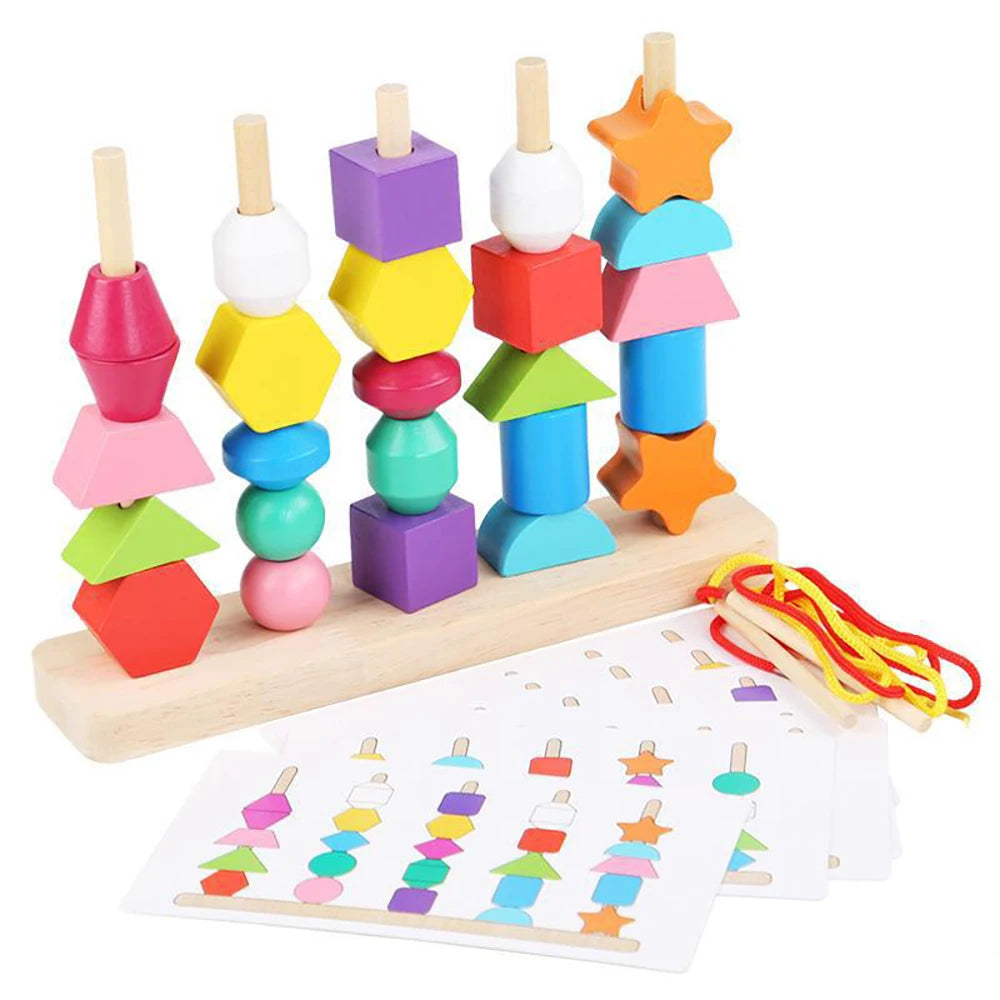 Montessori Wooden Color Shape Matching Puzzle Game - Image 7