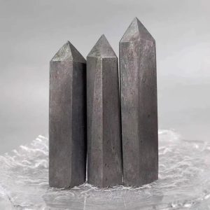 1PC Natural Schungite Tower – Black Shungite Crystal Wand for Energy Healing, Reiki & Meditation