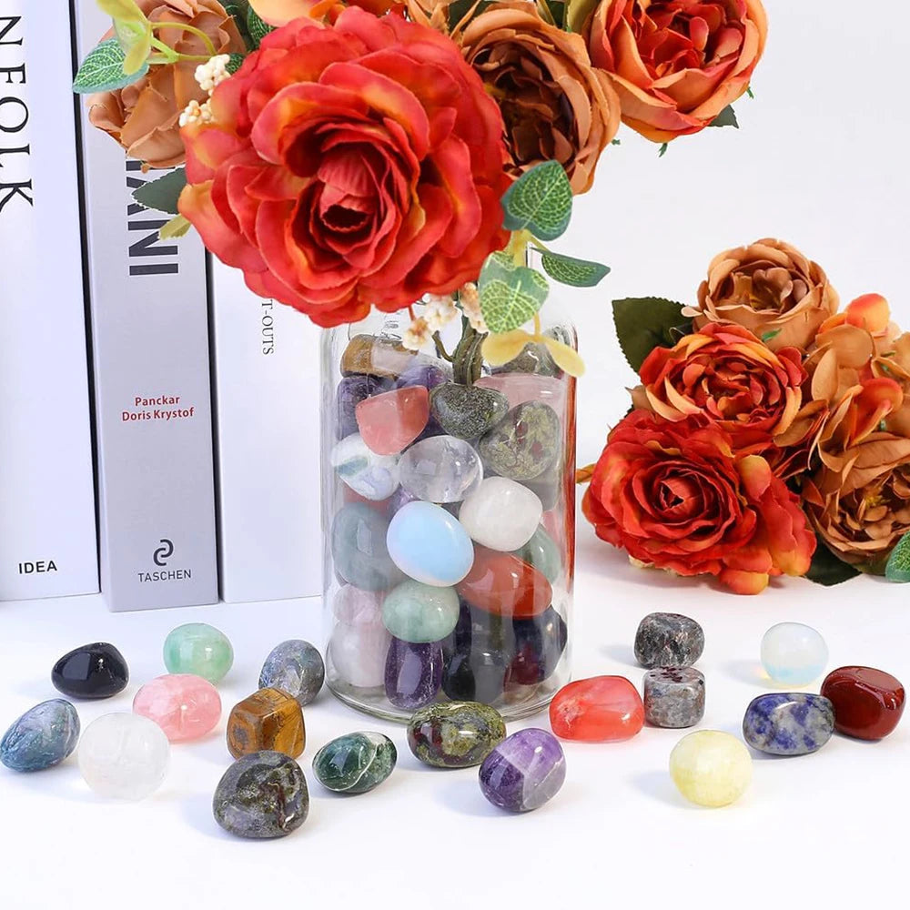 Natural Rose Quartz & Amethyst Tumbled Stone Gravel – Polished Healing Crystals for Home Decor & Aquarium - Image 2