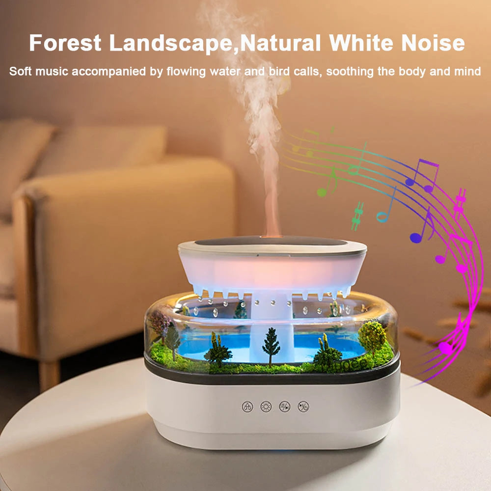 Aroma Raindrop Air Humidifier with White Noise and Colorful Light - Image 4