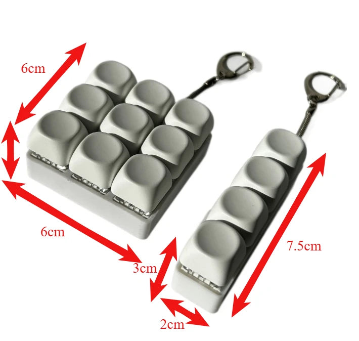 4/9-Button Keyboard Keychain Shaft Tester Fidget Toy - Image 6