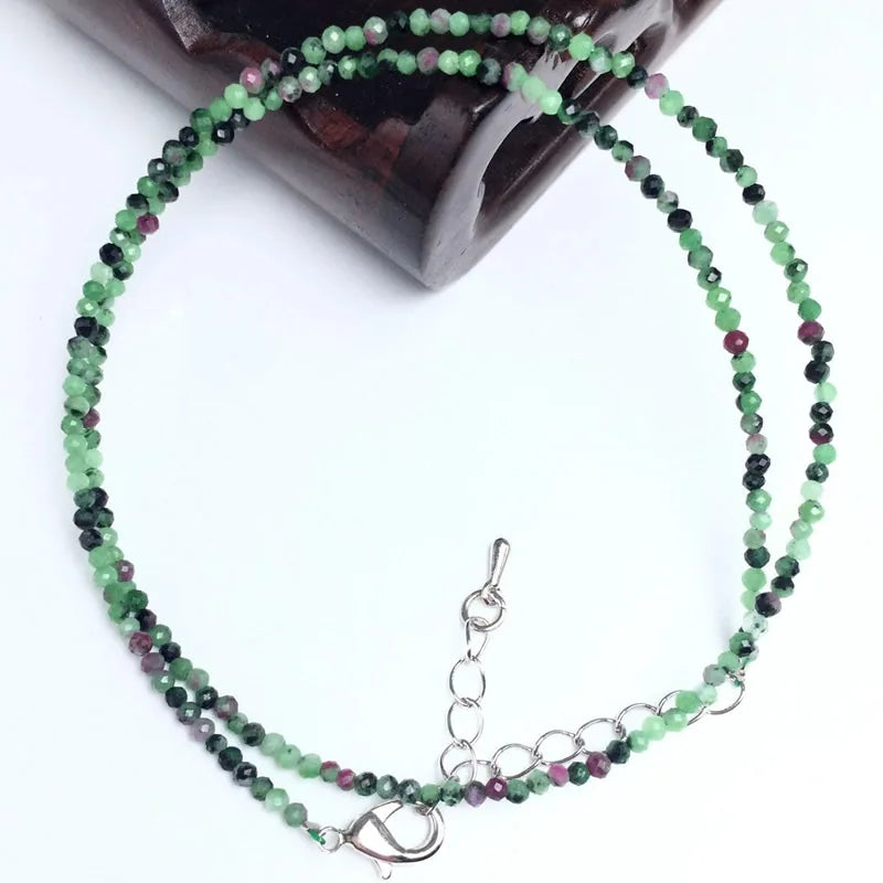 2–3mm Natural Stone Beaded Necklace – Handmade Mini Crystal Healing Jewelry for Women - Image 16
