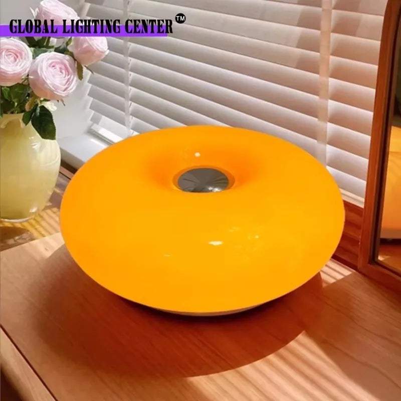 Donut Lamp - Orange Round LED Light
