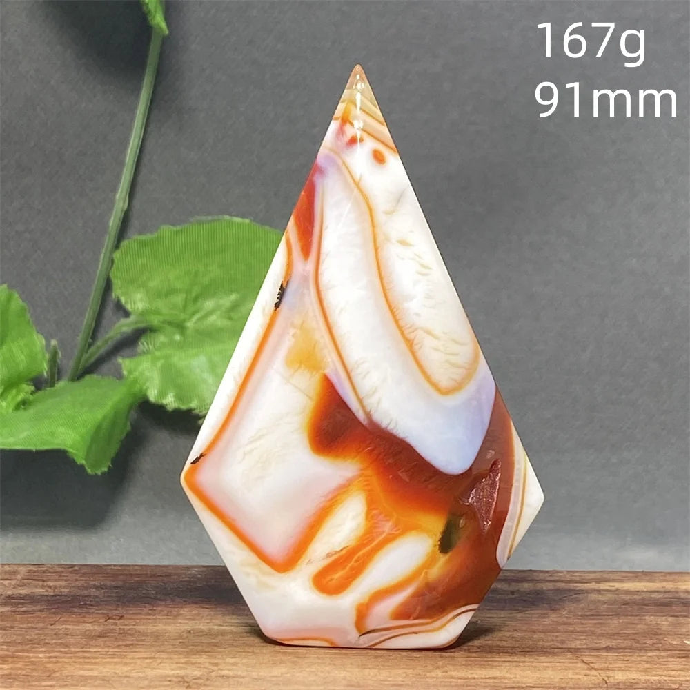 Natural Red Agate Striped Crystal Ornament - Image 36