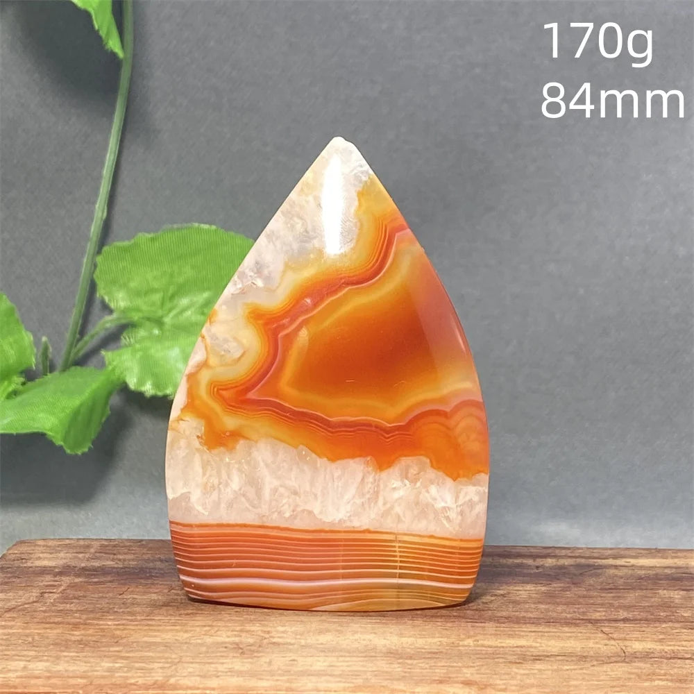 Natural Red Agate Striped Crystal Ornament - Image 32