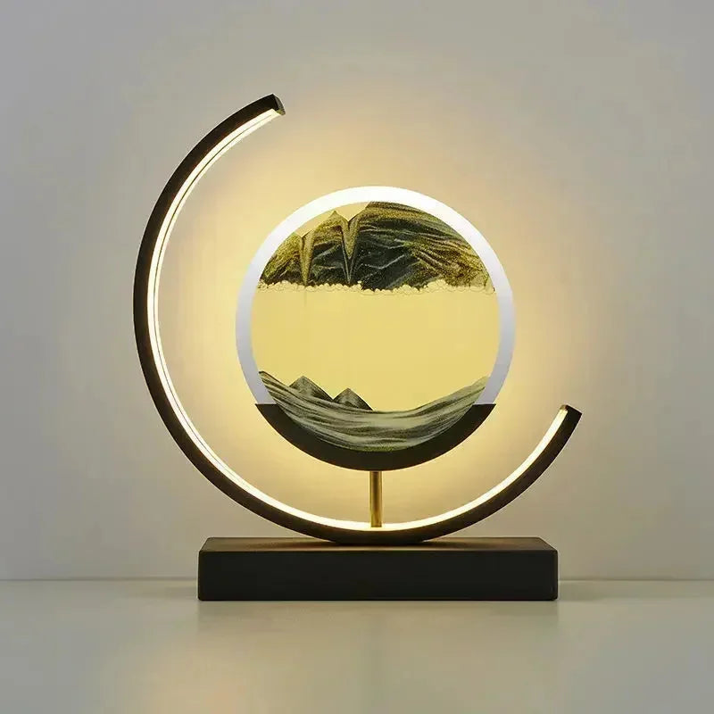 LED Moving Sand Art Table Lamp – 3D Quicksand Night Light Hourglass for Home Decor & Gifts - Image 7