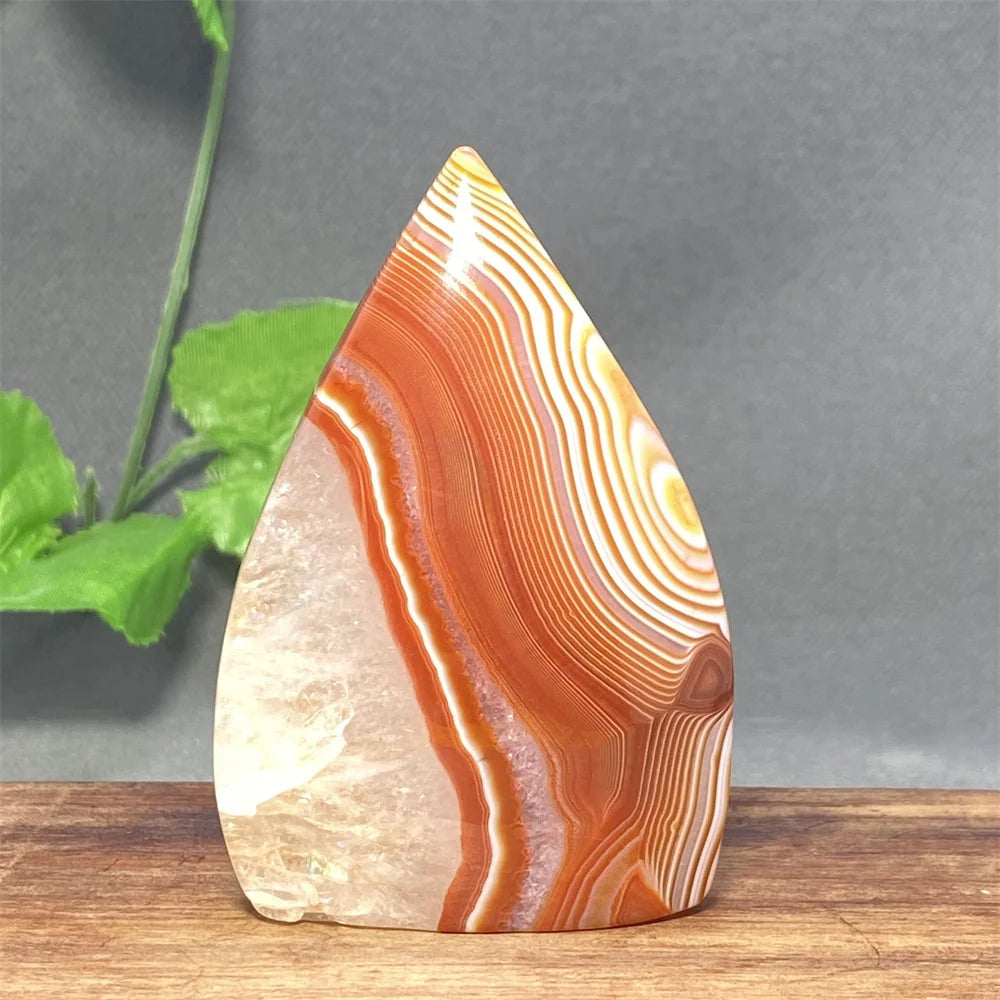 Natural Red Agate Striped Crystal Ornament - Image 2