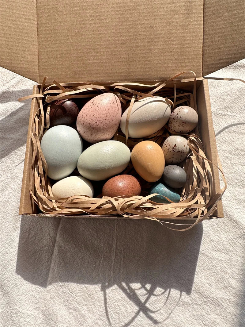 Kids Montessori Wooden Eggs & Kitchen Set - Image 7