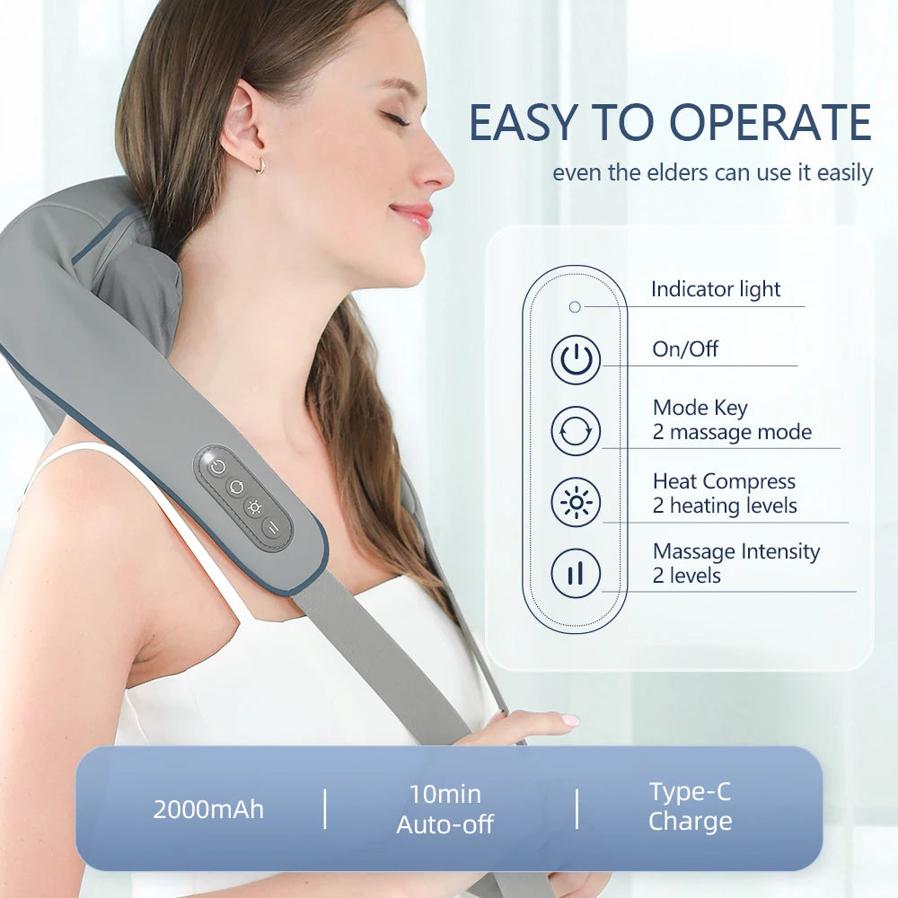 Foreverlily Wireless Neck & Back Massager - Image 6