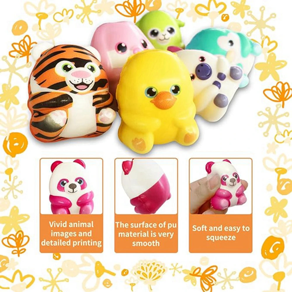 Mini Kawaii Cute Stress Relief Squishies - 6/12PCS Set - Image 5