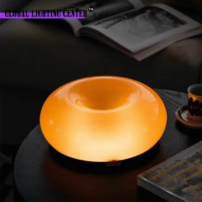 Donut Lamp - Orange Round LED Light - Image 2