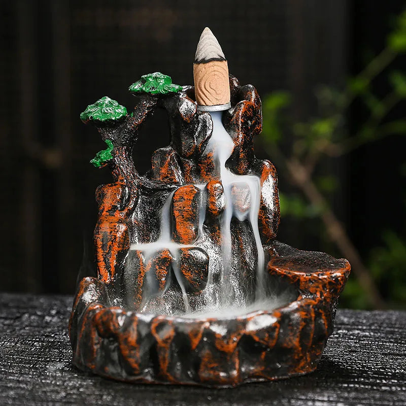 High Mountain Flowing Water Reflux Incense Burner – Bergamot Dragon Indoor Aroma Diffuser & Decorative Craft - Image 3