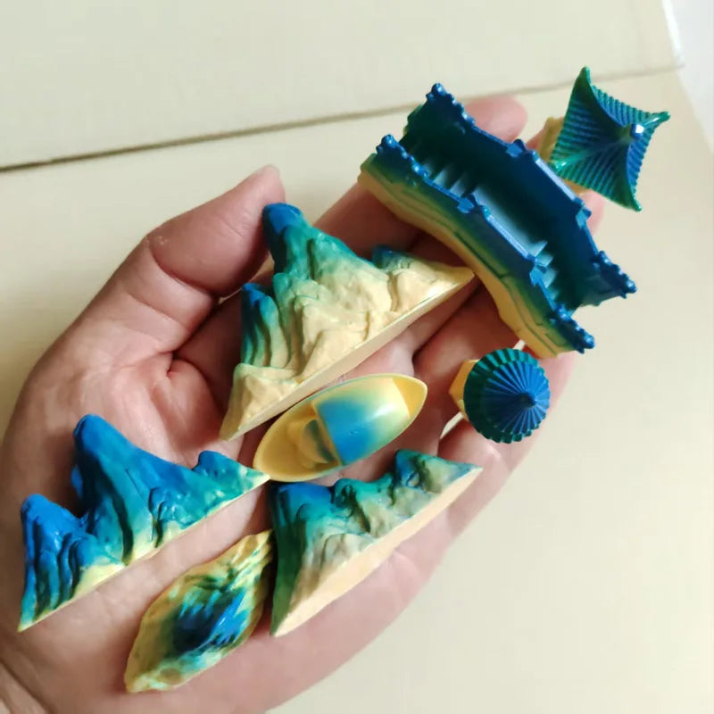 8pcs Mixed Japanese Courtyard Bridge Miniatures – Fairy Garden & Bonsai Decor Figurines for DIY Crafts - Image 7