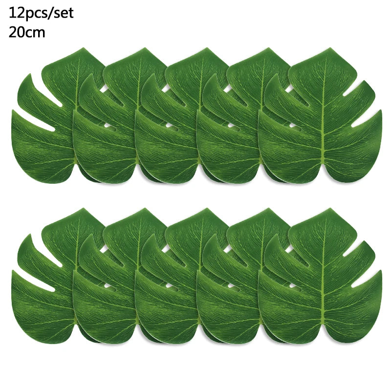 Artificial Tropical Palm Leaves – Hawaiian Luau & Jungle Theme Party Decor for Home & Events - Image 18