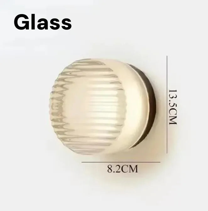 Modern Glass Round Wall Sconce Light Fixtures - Image 7