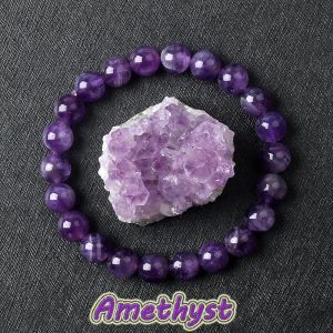 Genuine Amethyst Natural Crystal Bracelet – Real Stone Beads for Women’s Healing & Energy Balance