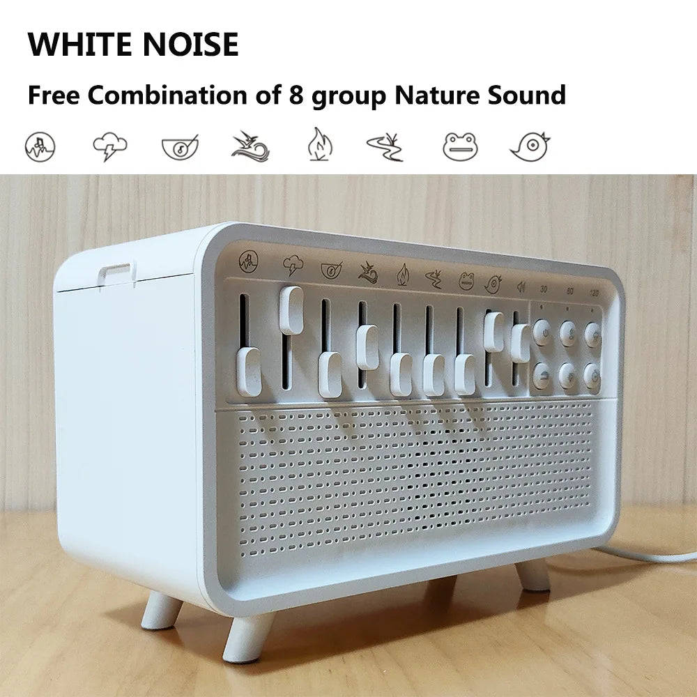 Bluetooth White Noise Machine with Aroma Diffuser, Humidifier & Night Light - Image 4