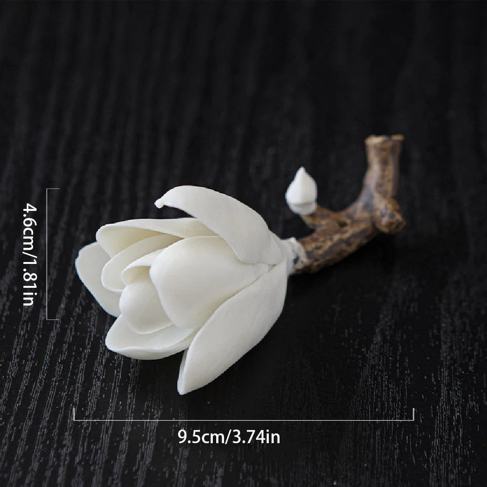 Handmade Ceramic Magnolia Flower Incense Stand - Image 5