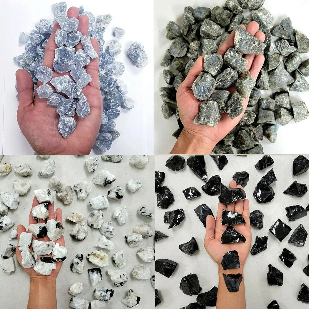 Natural Raw Rough Stones – Reiki Healing Crystals for Chakra, Aromatherapy & Garden Decor - Image 2