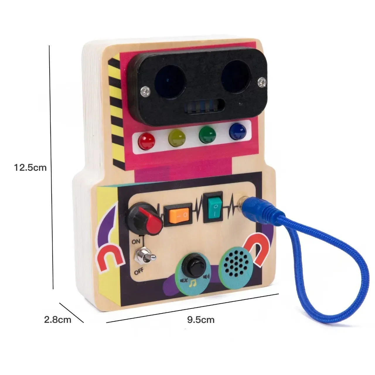 Montessori Busy Board Circuit - LED Light Socket Toy - Image 30
